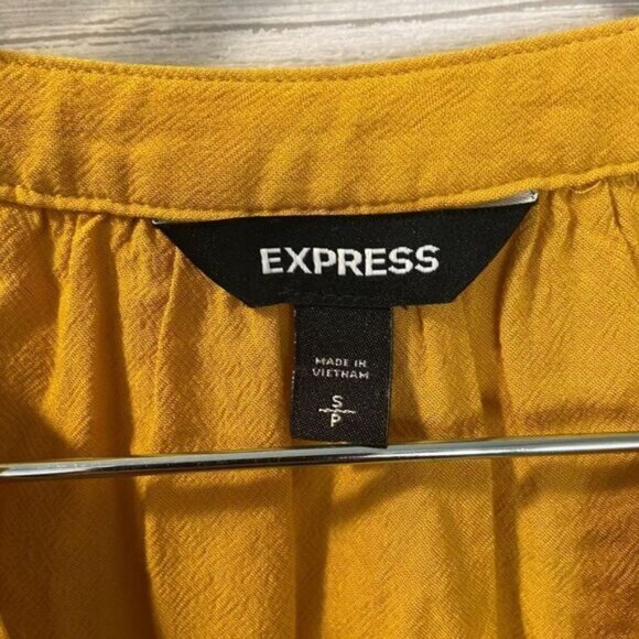 Express Women's Deep V-Neck Eyelet Trim Popover‎ Boho Top - Picture 7 of 8